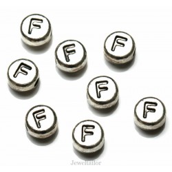 NEW! 1 Letter F Quality Silver Plated Round Alphabet Bead 7mm ~ Ideal For Occasion Name Bracelets, Card Making & Other Craft Activities